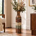 Embossed Metal Decorative Vase - Assorted-4.webp