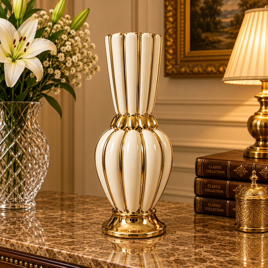 [HD-CVD-1016] Ceramic Cylinder Vase 11"