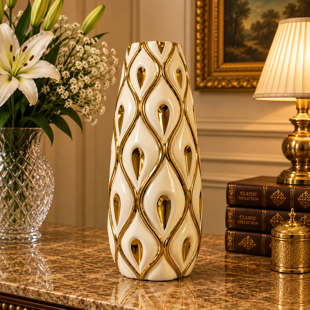 [HD-CVD-1018] Ceramic Cylinder Vase 11”