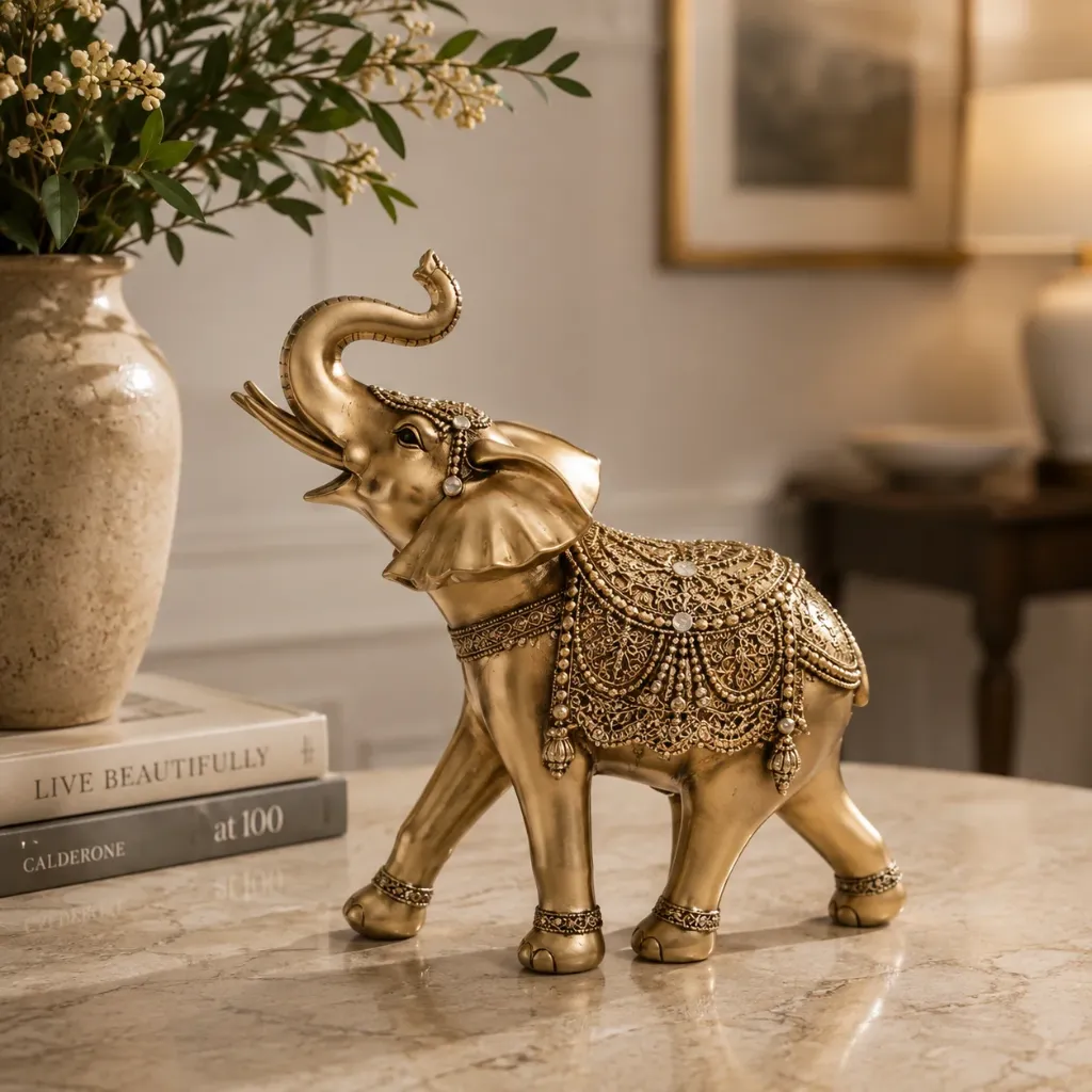 [HD-ELEPH-104] Elephant Figurine - 104 - 13"