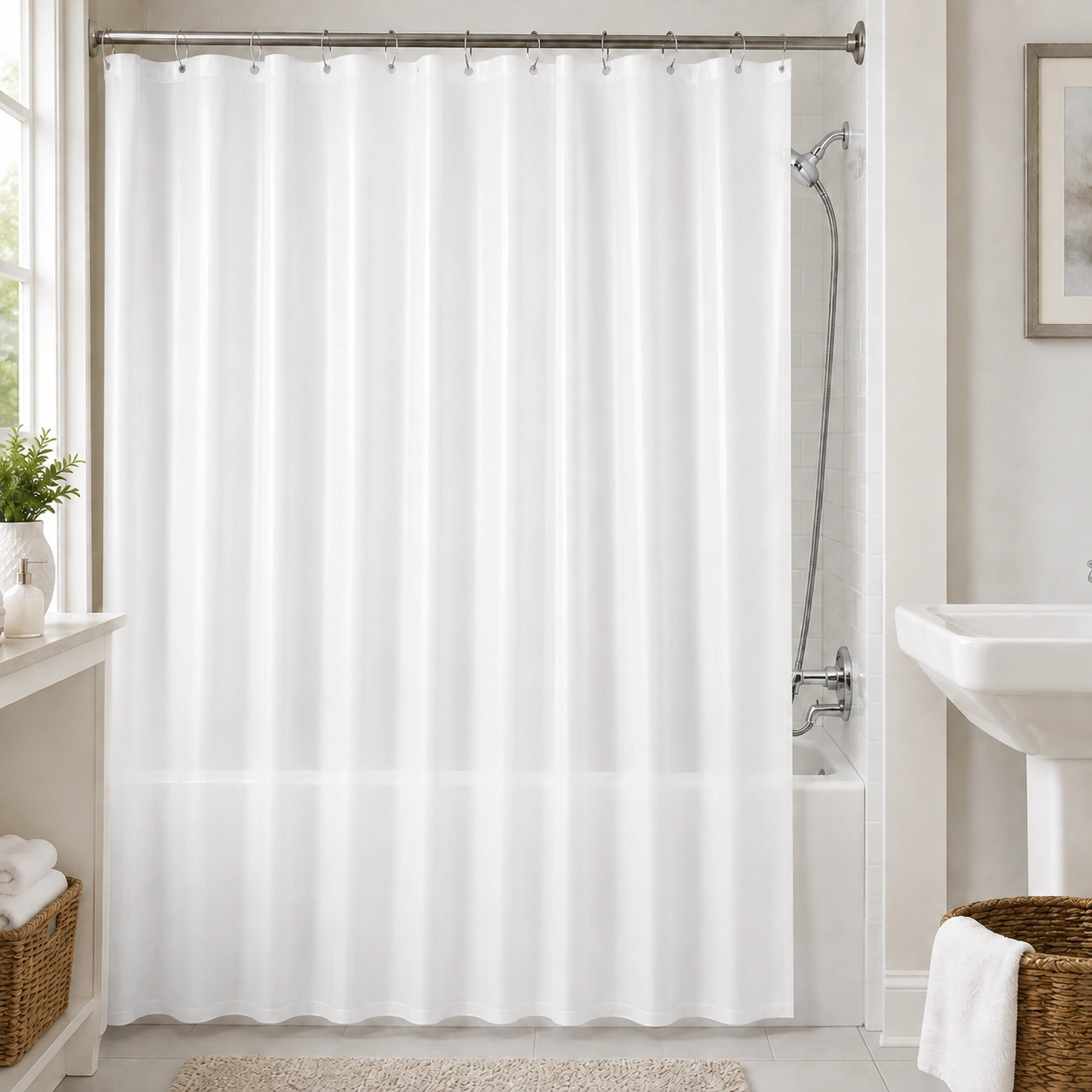 Mainstay Peva Medium Weight Shower Liner 70" x 71"