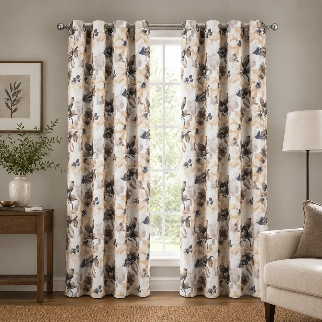 Eden Printed Blackout Panel 54" x 84" (Taupe)