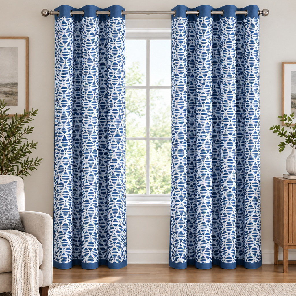 Justice Reversible Print Blackout Grom Panel 52" x 84" (Blue)