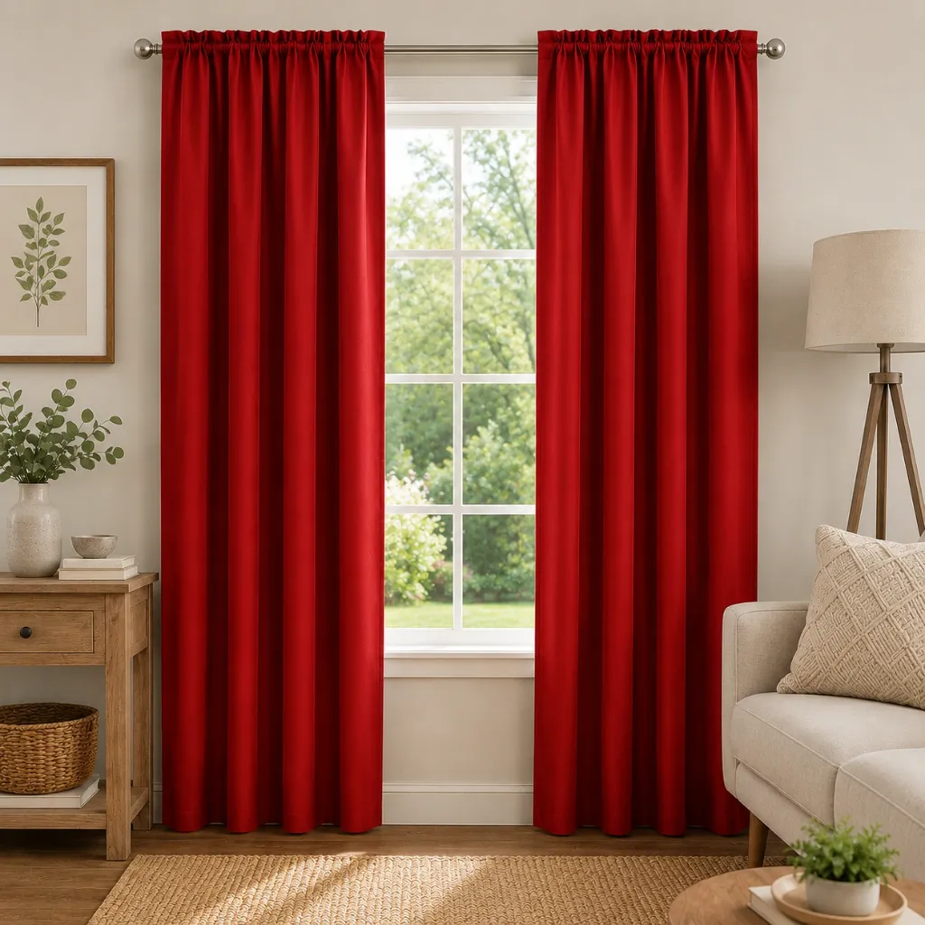Twilight Blackout Rod Pocket Panel 90" (Red)