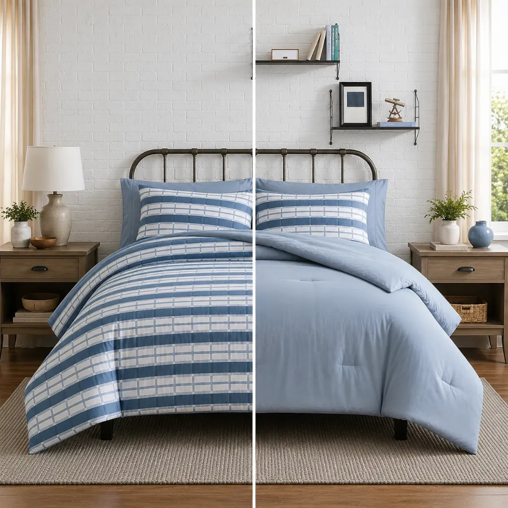 Caleb Stripe 7-Piece Reversible Biab Bedding Set (Queen)