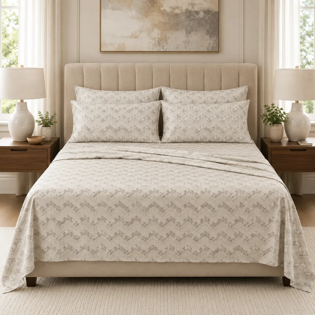 City Living Printed 6 Piece Sheet Set (Twin)