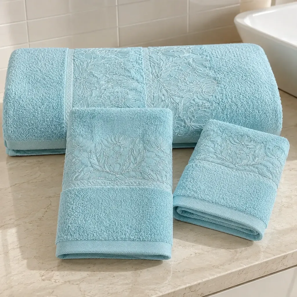 Golden 3 Piece Towel Set (4570-B)