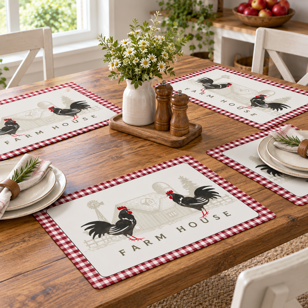 Tribeca kitchen 4 Pack Placemats 13" x 18" (Rooster)