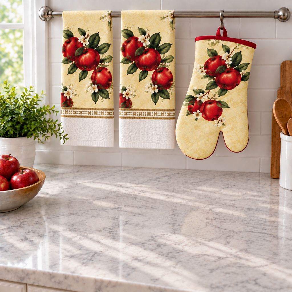 Kitchen Set-Insulated Glove and Towels (3 Piece)