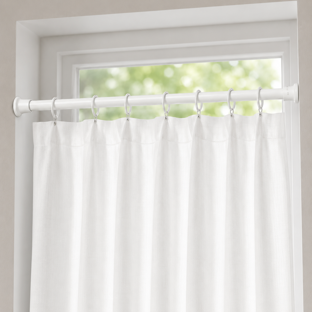 [WA-CH86206] 5/8 ADJUSTABLE TENSION ROD 48"-84" WHITE CH86206