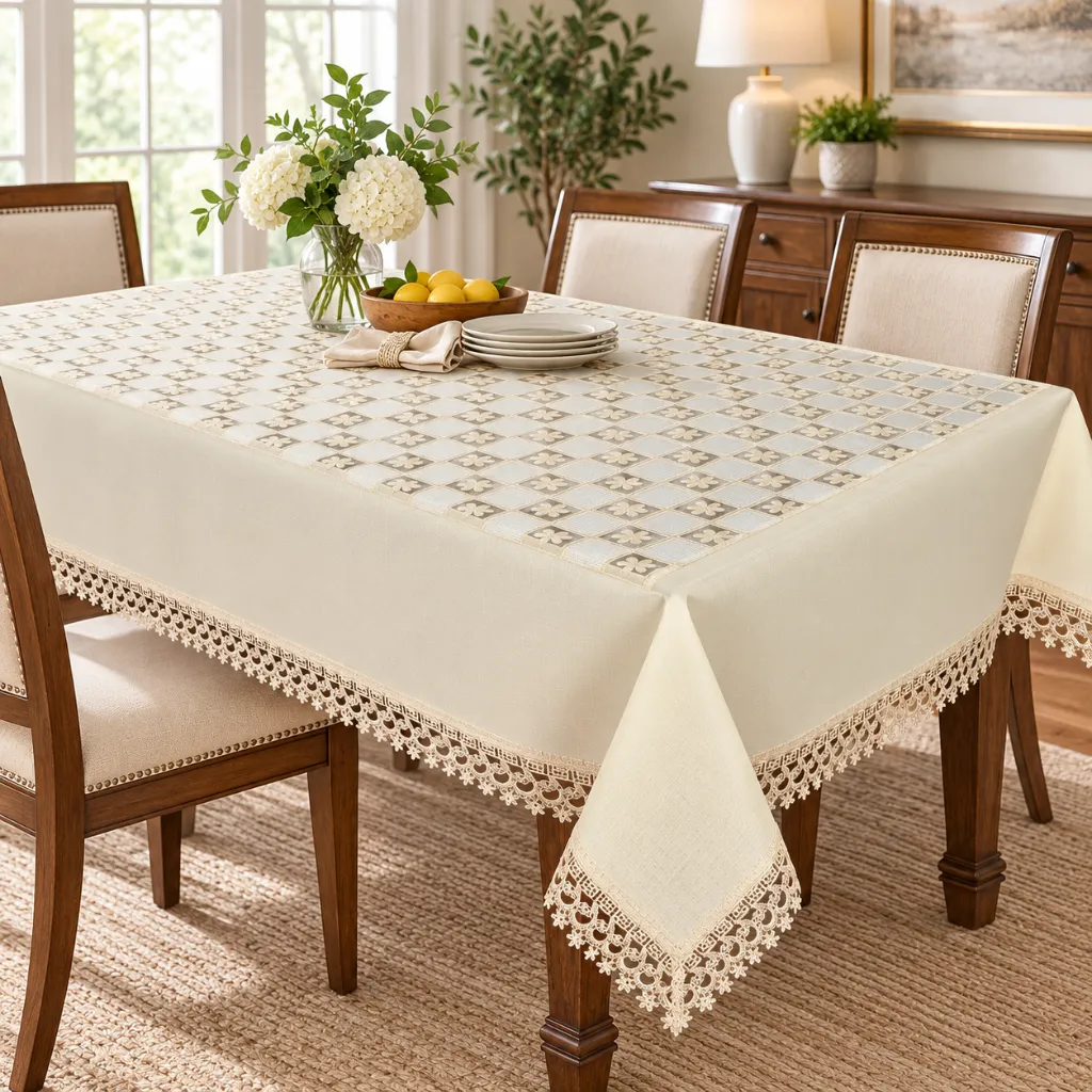 [TC-EMB-60X90-8325] Embroidered Tablecloth 8325T